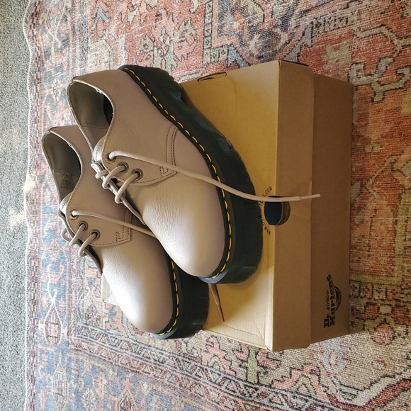 Dr. Martens Other - Dr. Martens Vintage Taupe Leather Platform Oxfords